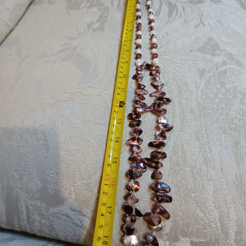 Keshi / baroque Pearl Necklace - Picture 2 of 2